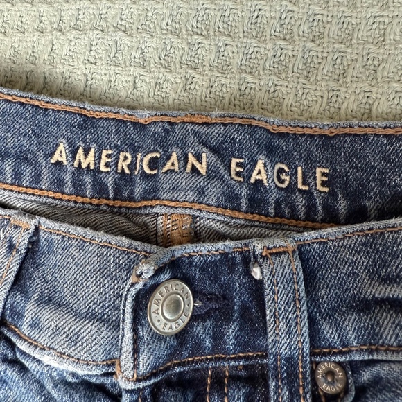 American Eagle Low-Rise Baggy Jeans Womens 2 Regular Denim Pants Boho Festival - Picture 3 of 9